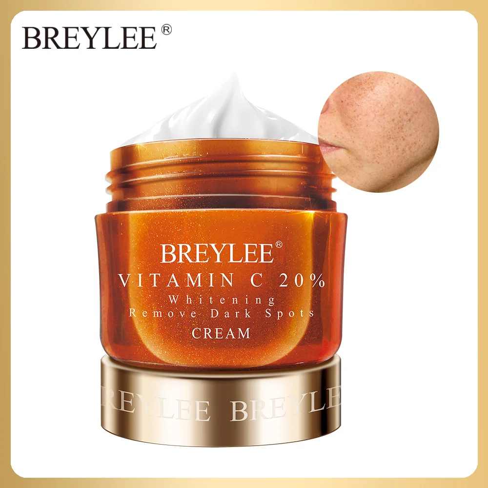Отбеливающий крем для лица BREYLEE 30 г витамин C 20% Vc удаления тусклых веснушек темных