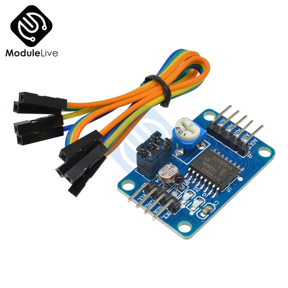 

PCF8591 AD/DA Converter Module Analog To Digital Conversion For Arduino Board I2C Serial VSS to VDD Hold Circuit Photoresistor