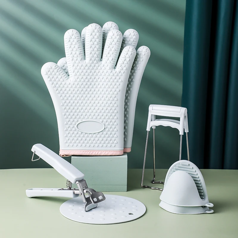 

Tray remover heat-insulating gloves stainless steel kitchen tongs kitchen tongs heat-insulating dishes holder anti-scald holder