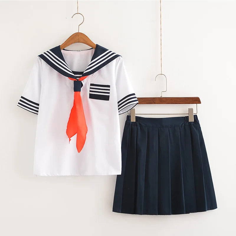 

Japanese Anime Jigoku Shojo Cosplay Costume Hell Girl Enma Ai Cosplay Costume JK Student School Uniform Sailor Suit