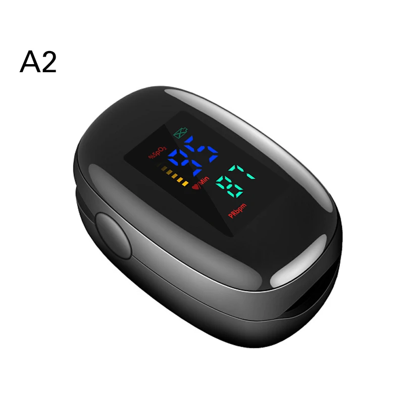 Пульсоксиметр Пальчиковый A2 профессиональный портативный с OLED-экраном для