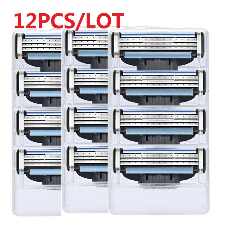 12 шт./упак. Для Мужчин's Безопасность бритвенные лезвия для ухода за кожей лица