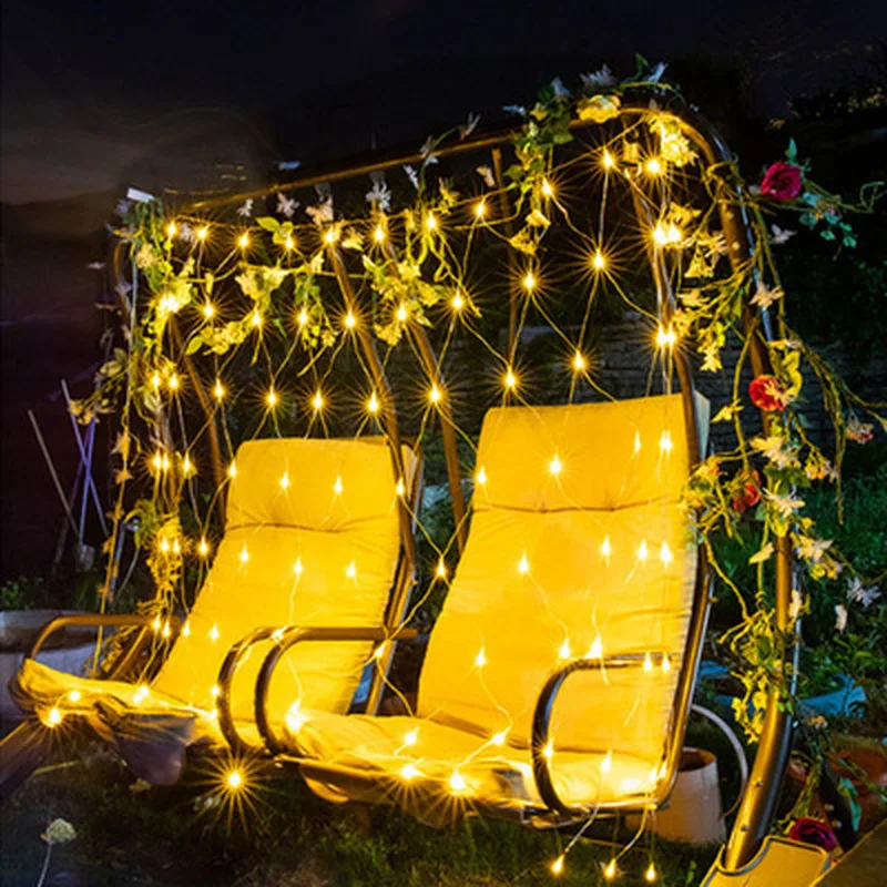 1.5*1.5M 3*2M 4x6M 8*10M EU LED Net Lights Courtyard Waterproof Flashing String Christmas Outdoor Led Fairy | Освещение