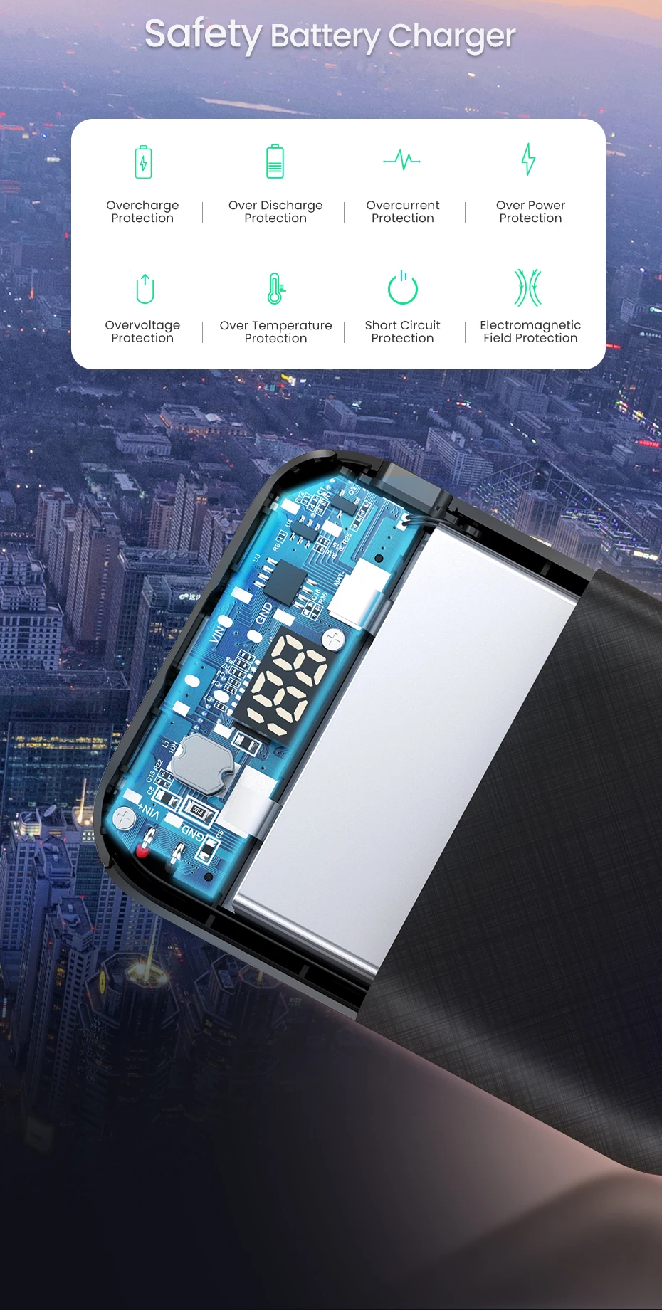Ugreen power Bank 10000 мАч портативное зарядное устройство Внешняя батарея для мобильного телефона быстрое зарядное устройство для Xiaomi samsung S10 Mini power bank