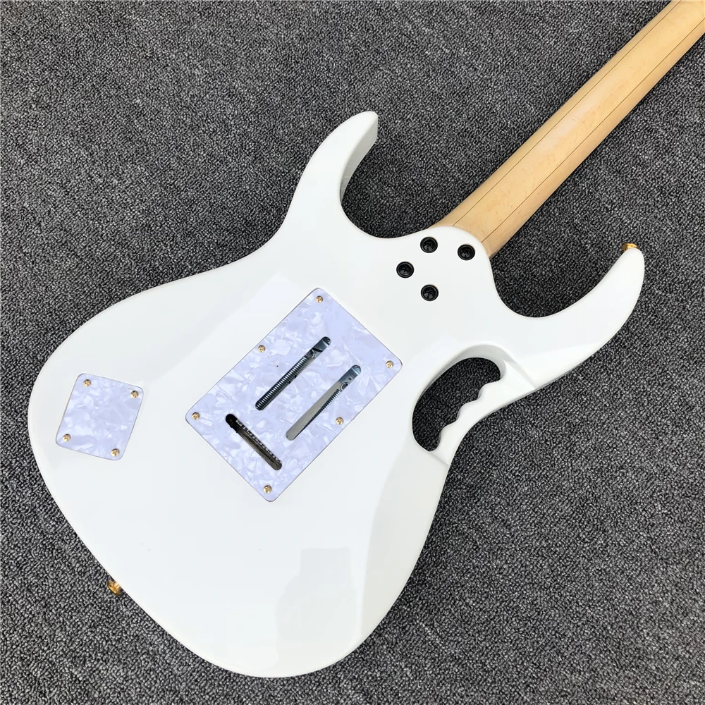 Белая 6 струн электрическая гитара Древо жизни вставки 21 до 24 Лады волнистый 2020 OEM