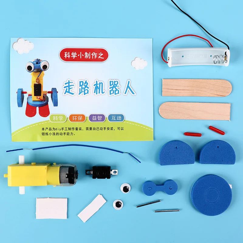 DIY ходящий детский робот модель стиль Электрический ходячий обучающая игрушка