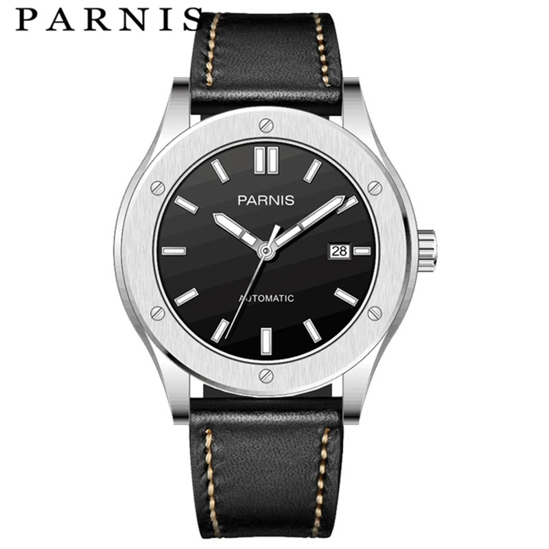Часы наручные Parnis Мужские механические брендовые Роскошные повседневные