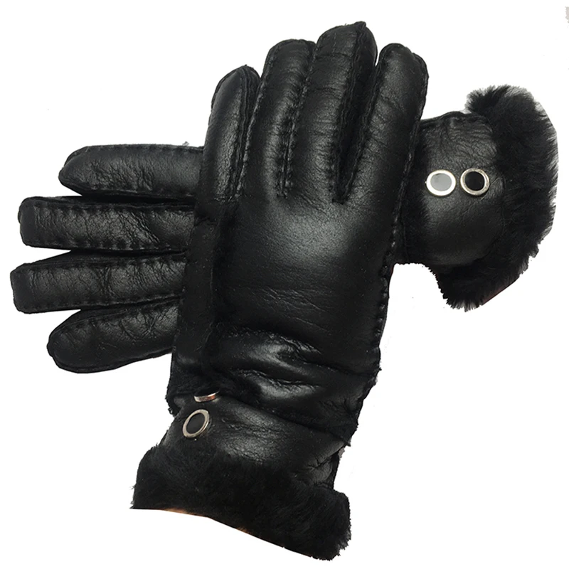 Женские перчатки новые зимние теплые варежки из натуральной шерсти и овечьей