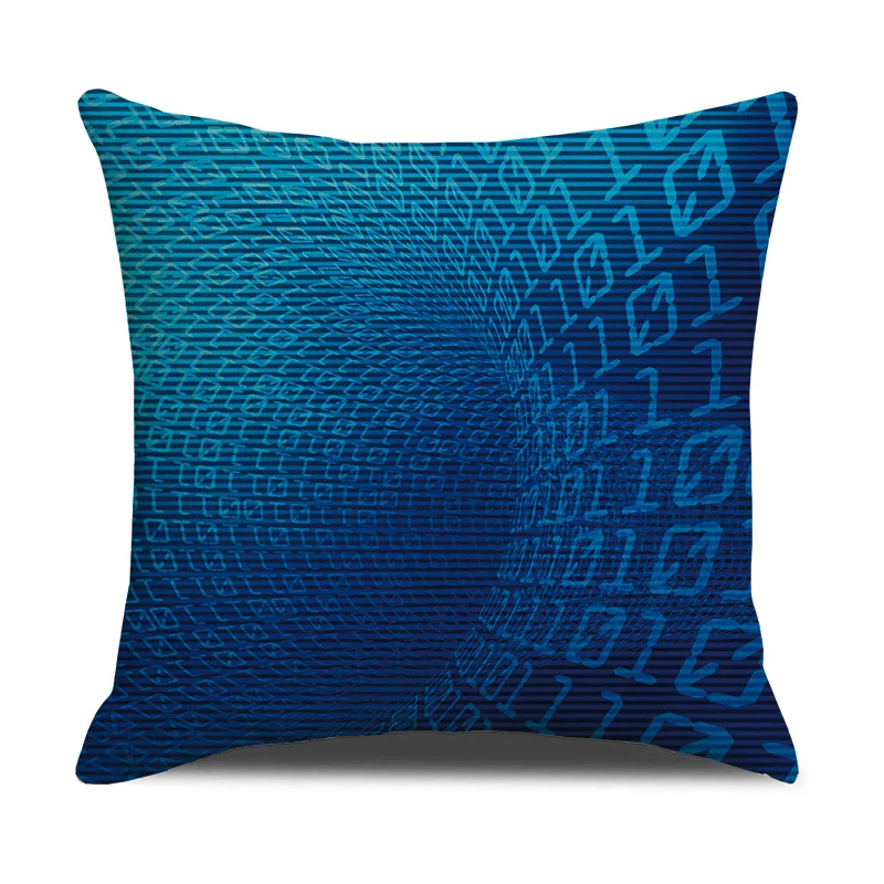 Чехол для подушки туннель звездное небо голубой квадратный чехол из полиэстера