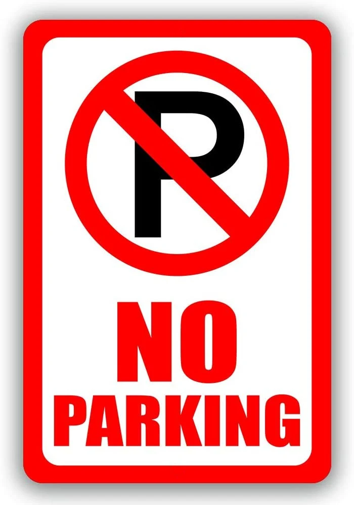 

No Parking Signs Bathroom Decor Metal Sign Garden Decoration Outdoor Movie Poster Vintage Retro Decor for Room Metal Wall Art