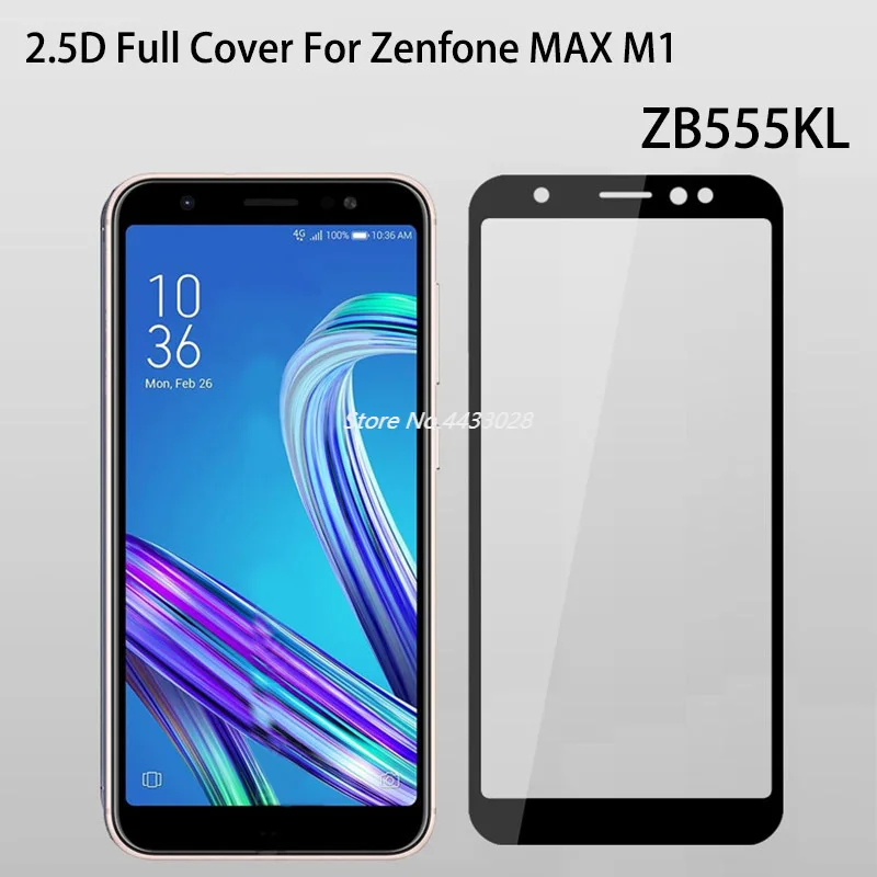 Стекло ZB555KL с полным покрытием для ASUA Zenfone Max M1 закаленное стекло защита экрана Для