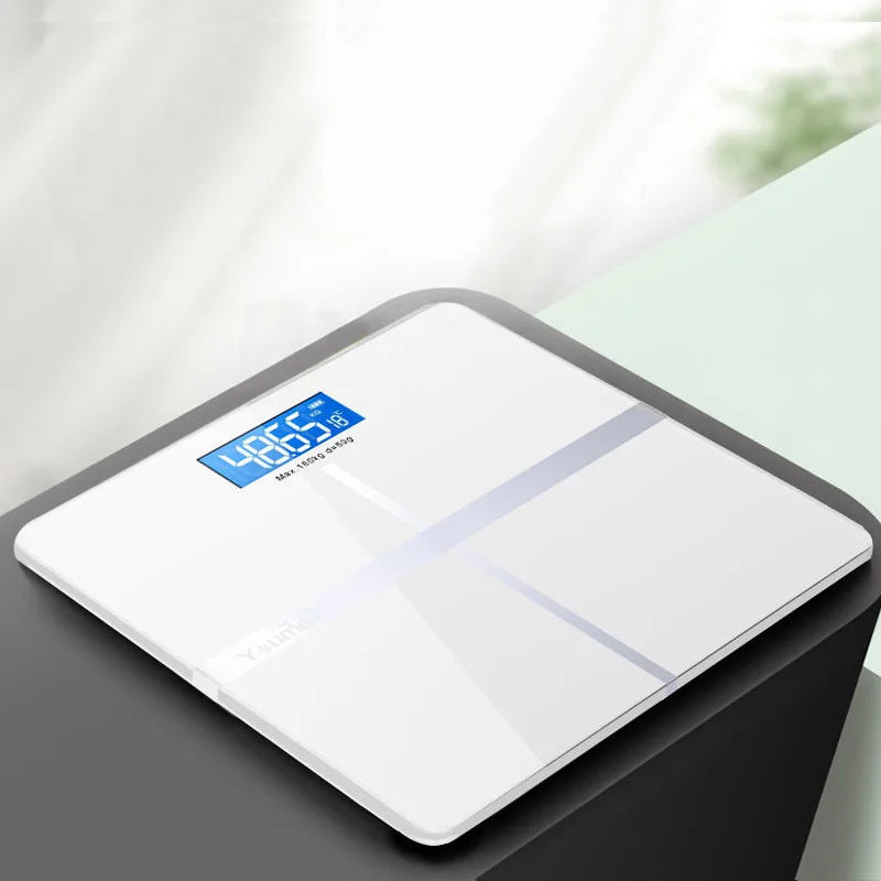 01 White Bluetooth весы напольные весы для тела, весы для ванной комнаты, умные весы с подсветкой, электронные весы с определением жира в организме, вода, мышечная масса, BMI - Цвет: 01 White