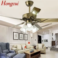 hongcui ceiling fan light modern simple lamp with straight blade remote control for home living room