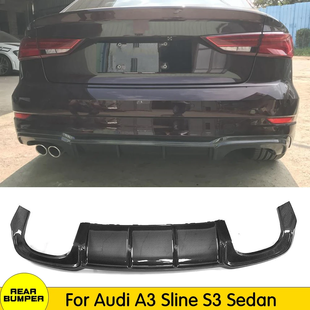 Задний диффузор для спойлера из углеродного волокна/ФАП Audi A3 Sline S3 Sedan 4 door Not Standard