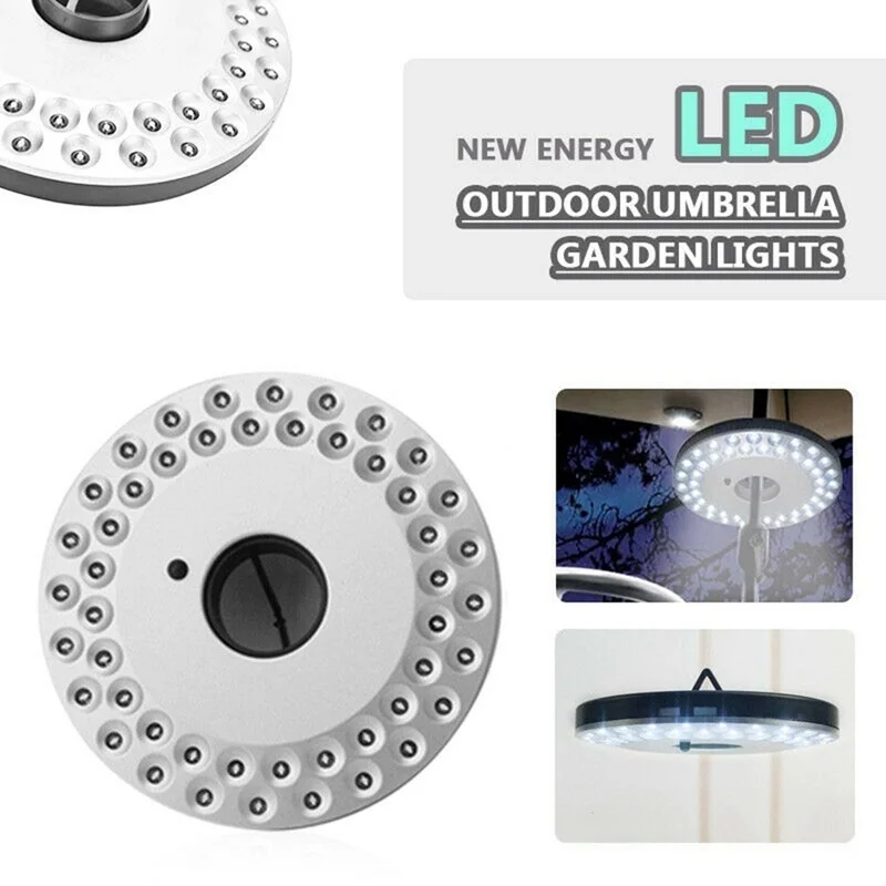 

48 LED Lantern Poles Umbrella Light Portable Outdoor Camping Light For Beach Tent Patio Garden Emergency Lights Battery Powered