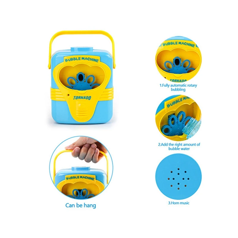 

Automatic Electric Bubble Machine Soap Blow Bubbles Blower Maker Party Summer Indoor Outdoor Parties Toy for Kids