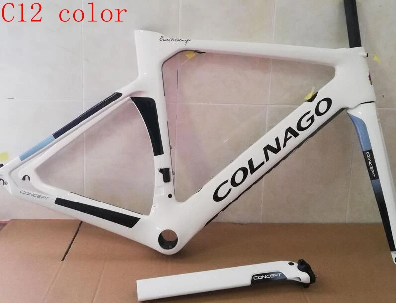 T1000 карбоновая красная рама colnago для шоссейного велосипеда 12+ цветов на выбор, Сделано в Тайване, высококачественный карбоновый велосипед