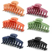 Pinza para el pelo de plástico negro resistente para mujer, pinzas para el pelo de gran tamaño, pinza de cangrejo, accesorios para el cabello (1)