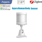 Датчик движения человеческого тела Aqara с помощью Android IOS, датчик движения тела Zigbee для xiaomi Mi home App, 1-6 шт.