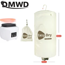 DMWD-secador de ropa eléctrico portátil, Mini máquina de secado de tela de bebé de aire caliente plegable de viaje, colgador de calentador, estante de ropa de lavandería