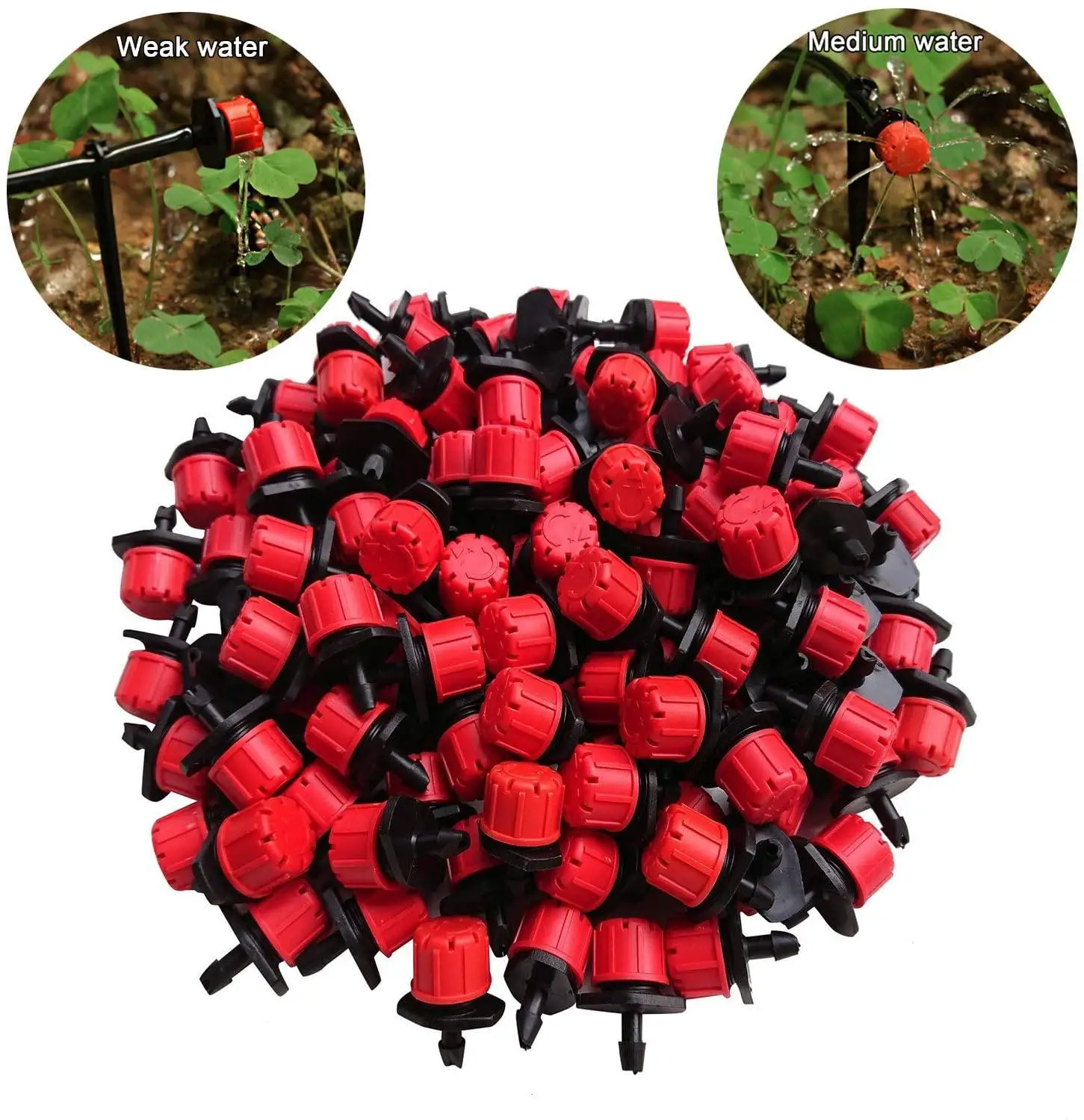 

50-800pcs Garden Sprinkler 360 Degree Adjustable Irrigation Drippers Sprinklers 1/4 Inch Emitters Drip for Watering System