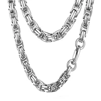 12mm15mm stainless steel men necklace bracelet chains chunky link heavy byzantine chain curb necklace jewelry 7inch 40inch