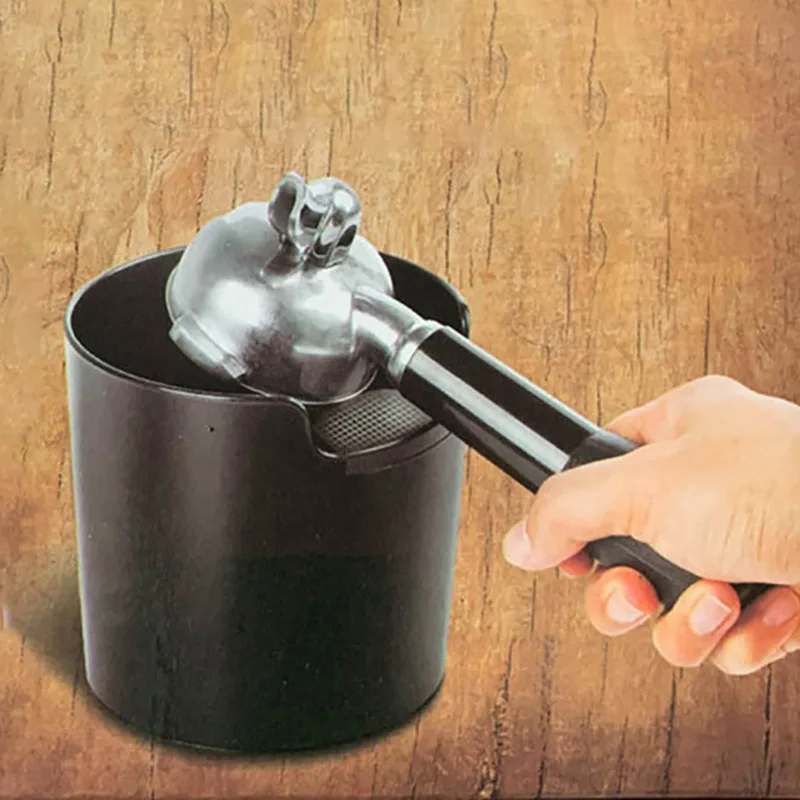 Черная кофейная детонационная коробка контейнер для мусора эспрессо с ручкой