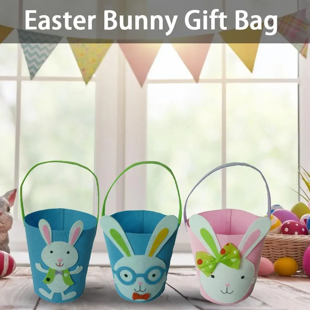 Сумка тоут с пасхальными ушками кролика Пасхальная корзина для яиц конфеты