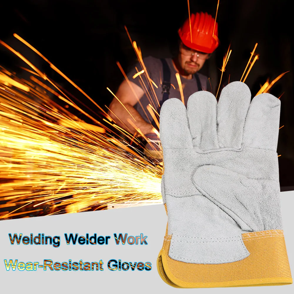 1 пара защитных ремонтных износостойких перчаток сплит кожаные перчатки для