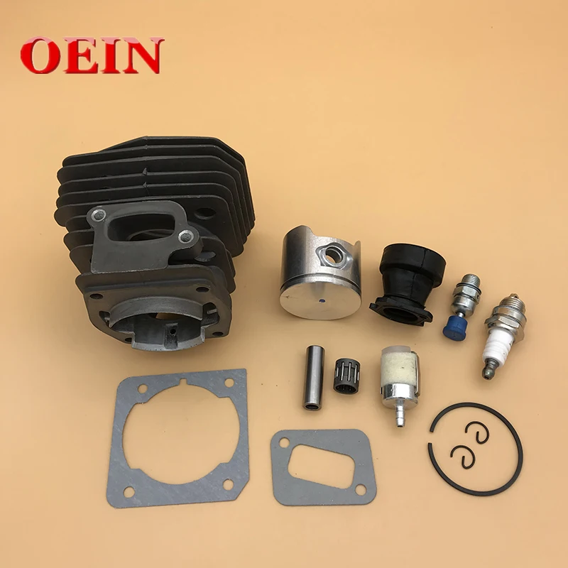 

44mm Cylinder Piston Bearing Intake Manifold Gasket Kit Fit HUSQVARNA 340 345 346 346XP 350 351 353 Gas Chainsaw Motor Parts