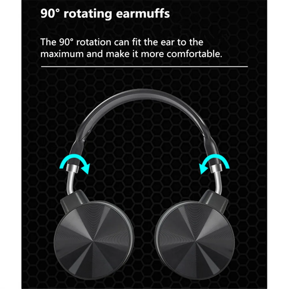 СОДО SD-705 Беспроводные наушники Bluetooth Over-Ear с 3 режимами эквалайзера, стерео-гарнитура 5.1 с микрофоном, поддержка TF-карты.