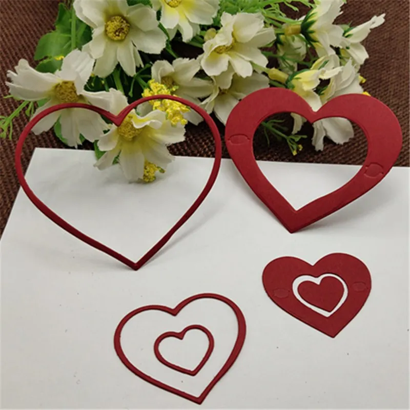 Металлические режущие штампы в форме сердца трафареты для DIY скрапбукинга