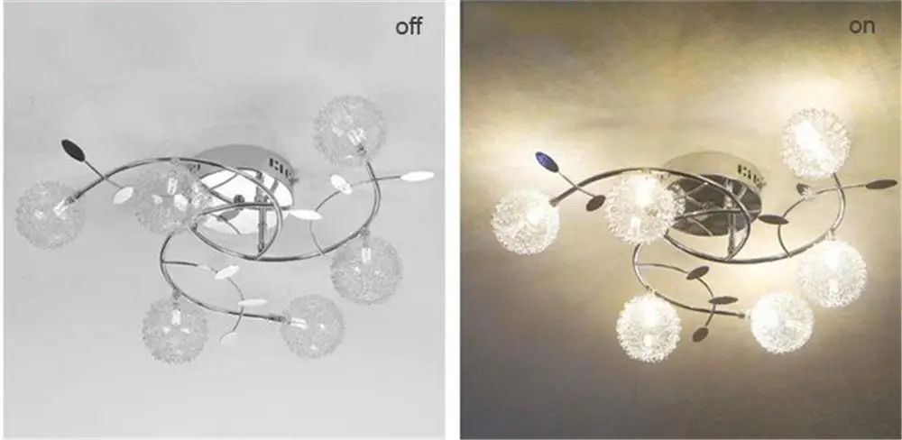 Светодиодный потолочный светильник современный с алюминиевой проволокой люстры