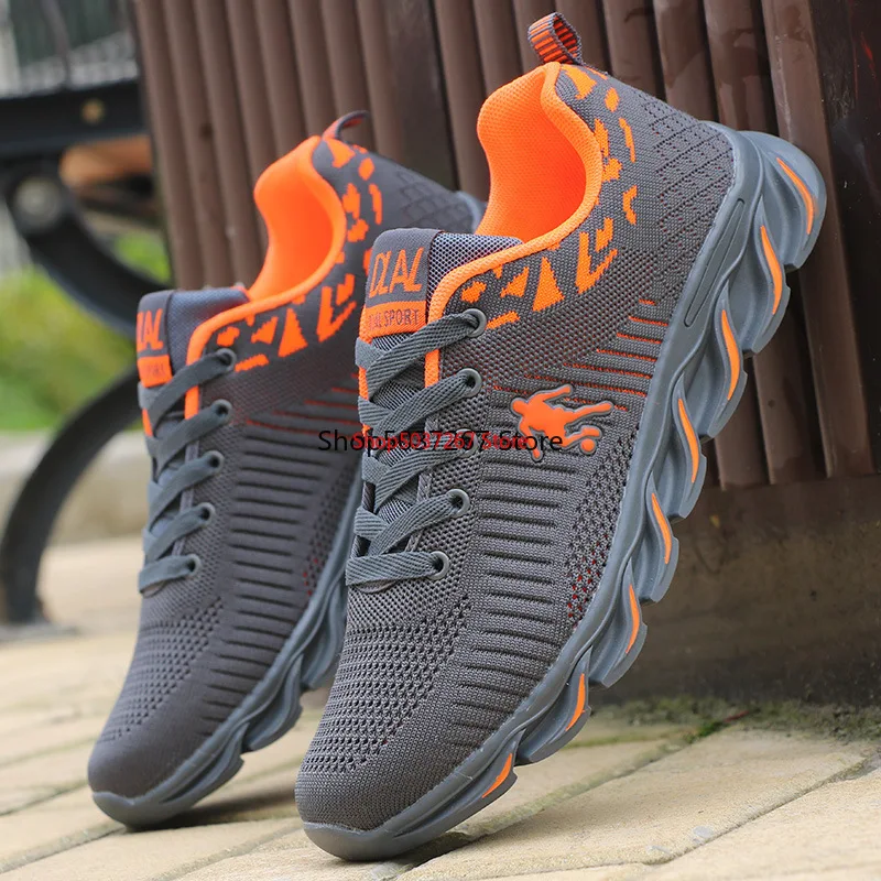 Мужские беговые кроссовки воздух сетки открытый удобная спортивная обувь
