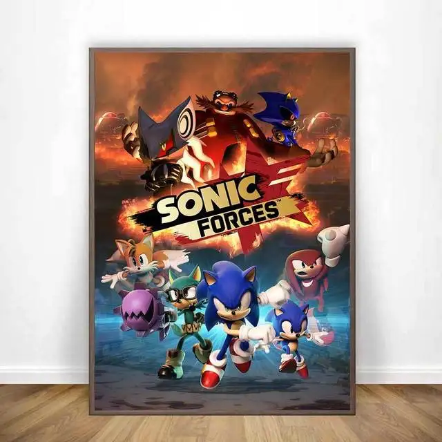 

Cartoon Sonic Video Games Poster Canvas Painting Prints Wall Art Pictures Modern Modular Voor Kinderkamer Home Decor Living Room