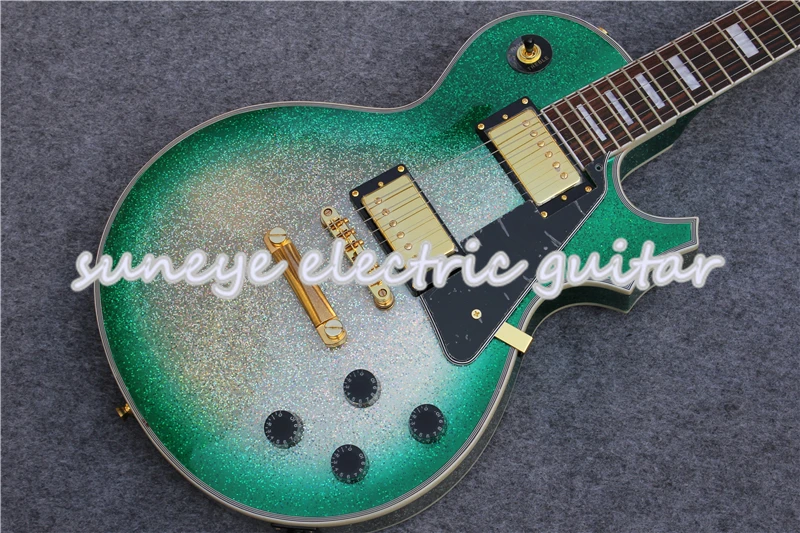 Новое поступление электрогитара Suneye с зеленой отделкой на заказ набор для гитары
