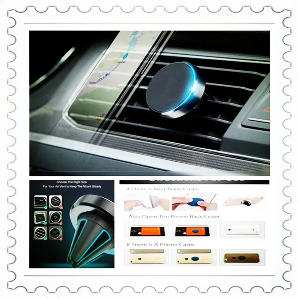 Автомобильный держатель для телефона с магнитным креплением на вентиляционное