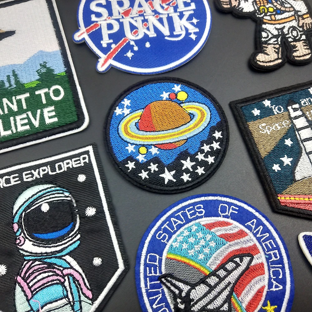 Нашивки для одежды в стиле панк с вышивкой наклейки сделай сам на одежду футболку