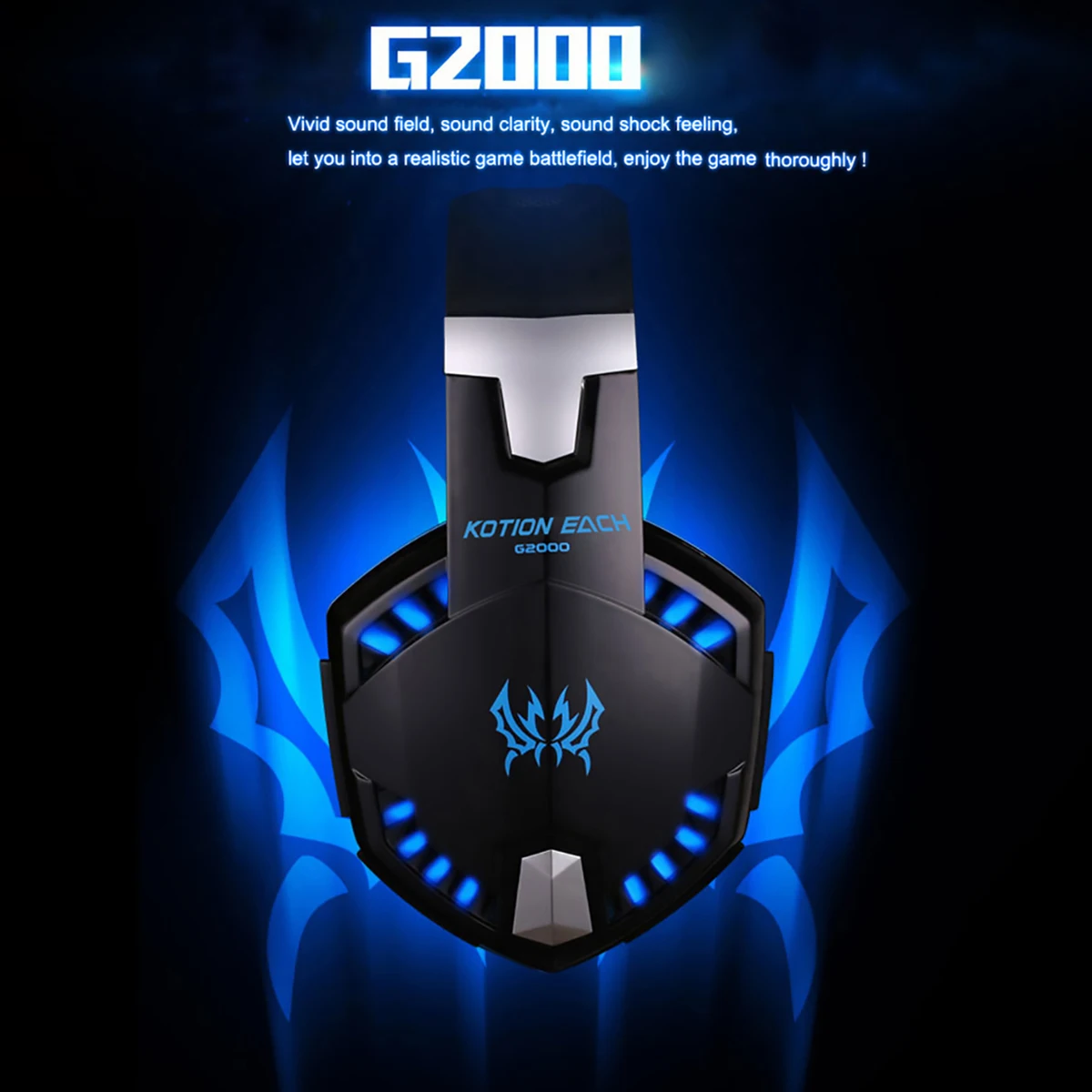 G2000 G9000 Игровые наушники большие наушники с светильник Mic Стерео наушники глубокий бас для ПК компьютера геймера ноутбука PS4 X-BOX