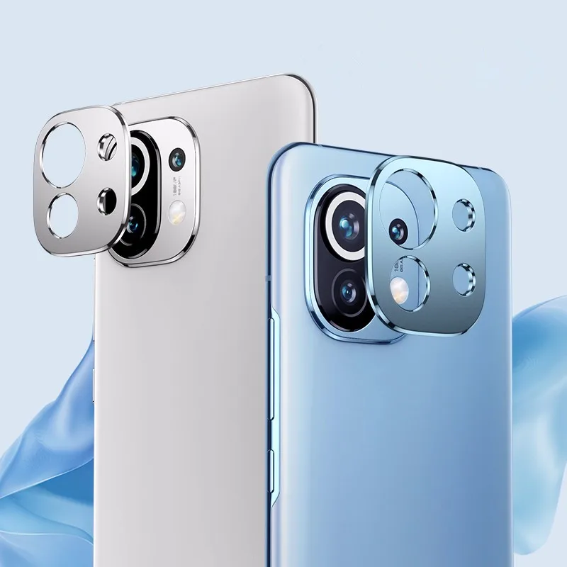 

For Xiaomi Mi 11 Camera Lens Glass Protector Metal Aluminum for Funda Xiaomi Mi 11 Mi11 Smartphone Case Cover Ring
