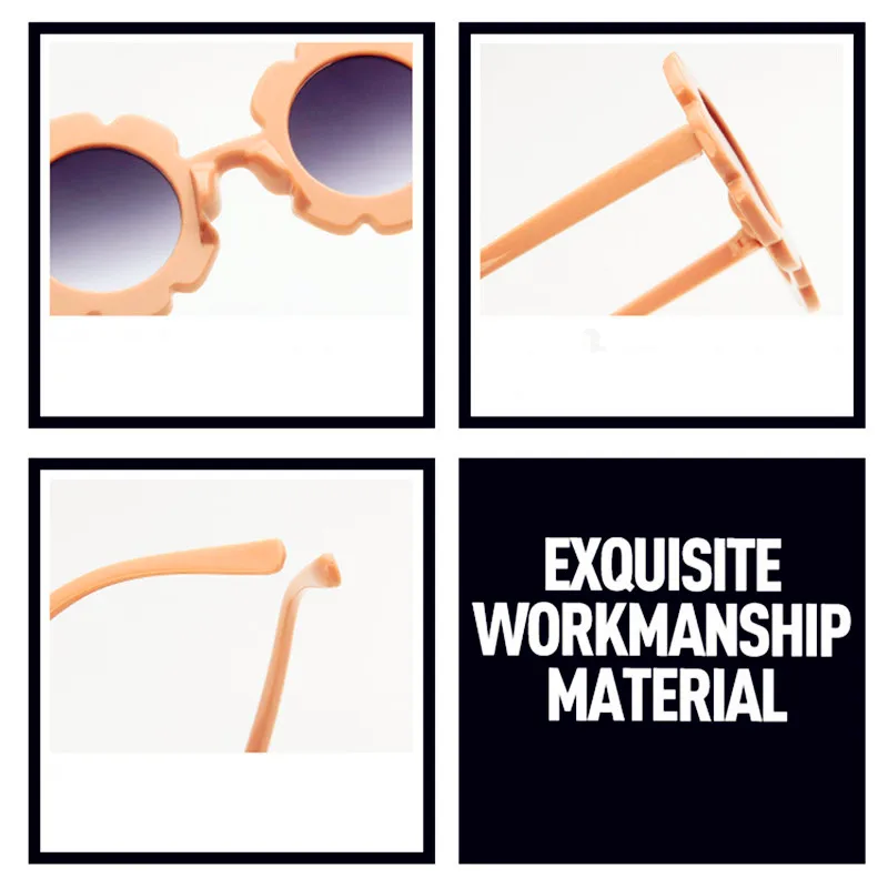 VANEASEL Защита от солнца цветок круглые милые детские солнцезащитные очки UV400 для