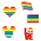 Ювелирные изделия dongsheng ЛГБТ дизайн Радуга креативное сердце палец брошь металлический значок джинсовая эмаль ювелирное украшение в виде лацкана подарок для женщин unsix