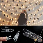 2 м5 м10 м фото клип струнные огни Led Usb батарея управляемая гирлянда Рождественские украшения для рождественские украшения для дома новый год