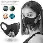 Черная противопылевая маска Pm2.5 дышащий фильтр маски со ртом для лица многоразовая маска для рта противотуманный дымчатый респиратор для мужчин женщин мужчин #3