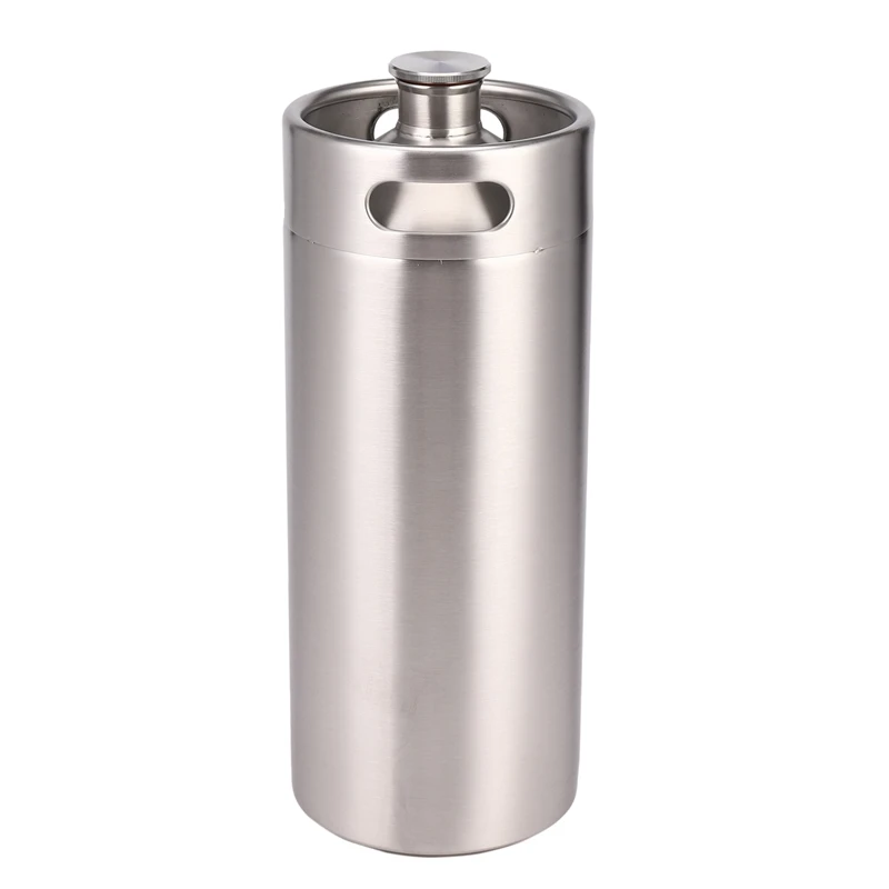 

4L Stainless Steel Growler Mini Keg Beer Growler Leak Proof Top Lid Beer Bottle Home Brewing Making Bar Tool