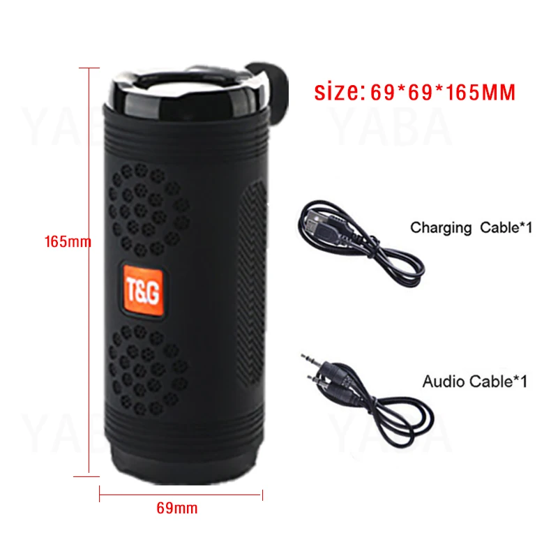 

Portable Bluetooth Speaker Wireless Bass Column Waterproof Outdoor USB Speakers Support AUX TF Subwoofer Loudspeaker FM Radio