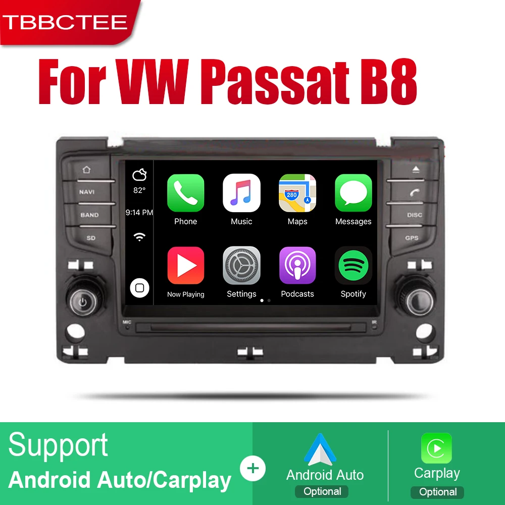 Автомагнитола 2 Din на Android для Volkswagen VW Passat B8 Magotan 2017 2018 2019 автомобильный