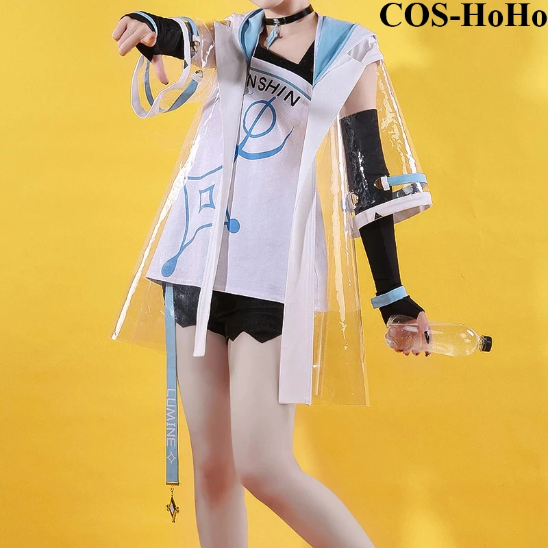 

Косплей костюм COS-HoHo аниме Genshin Impact Lumine, Женский костюм для косплея, костюм на Хэллоуин для ролевых игр, новинка 2021