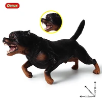 Simulation Solid Wild Animal Model Standing Roaring Rottweiler Wiener Pet Dog Model Children Toys Figures