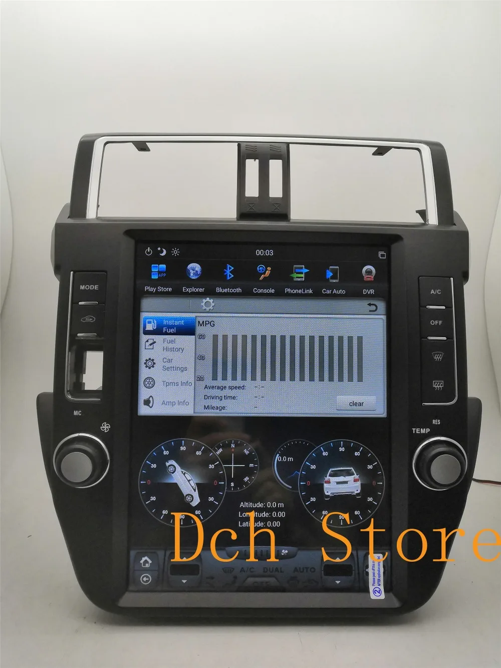 12,1 ''радио tesla стиль Android 8,1 автомобильный DVD gps навигатор для Toyota Land Cruiser Prado PX6 CARPLAY